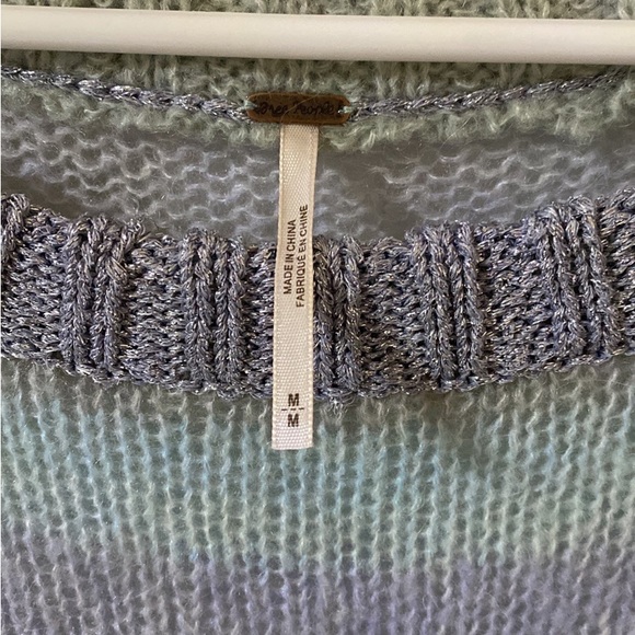 Free people multi color long Sweater dress M - Picture 3 of 3